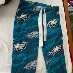 Teal Pajama Pants with Eagle Logo